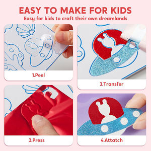 Kunden spezifische Folie Kunst Fee Prinzessin Eva Aufkleber Kunst Folie Spaß Kunst Kit für Kinder No Mess Creative Toy - Product Image 4