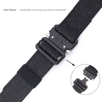 Ceinture tactique décontractée pour homme à boucle à dégagement rapide, en sangle de tissu réglable, alliage métallique haute résistance, pour la chasse, la randonnée et les activités de plein air