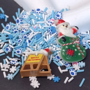 Nouveau créatif 500g noël thème polymère argile tranches flocon de neige patte fleurs chaud doux argile arrose bricolage fournitures Nail Art décor - Product Image 1