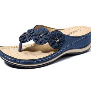 Sandalias de Playa de Verano para Mujer, Personalizadas de Fábrica OEM y ODM, con Flores, Plataforma y Tacón de Cuña, Chanclas - Product Image 4