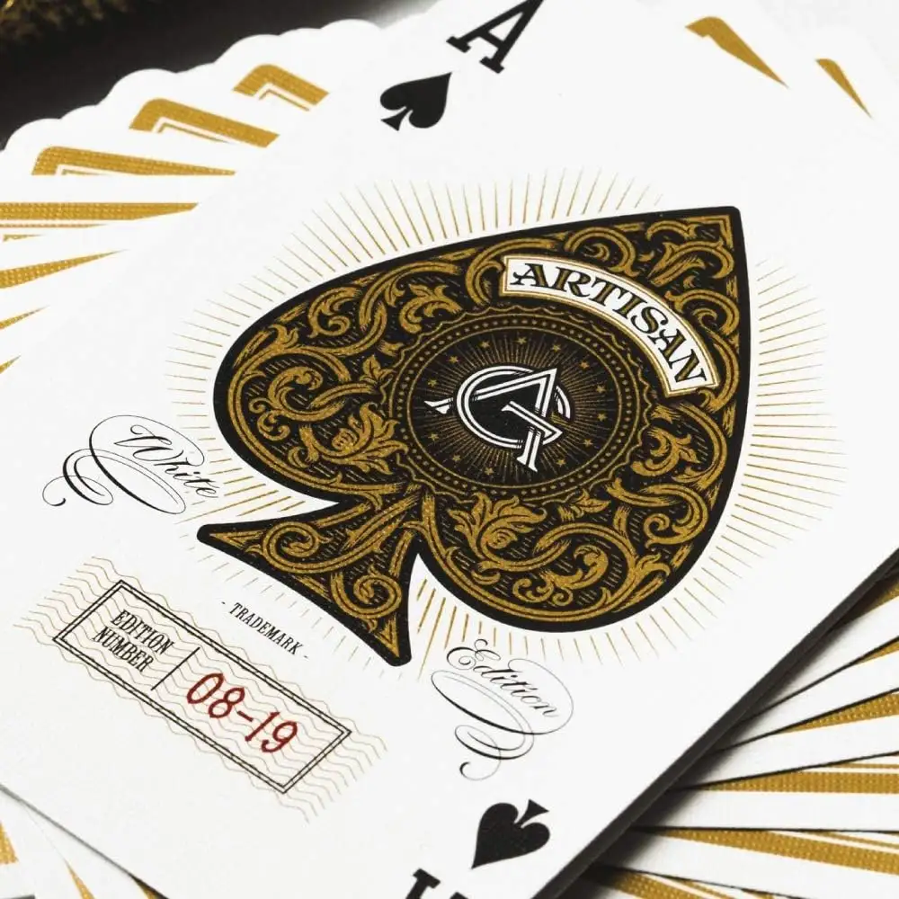 Impresión Poker Magic Adulto Casino en blanco Papel de PVC negro Logotipo de sublimación de plástico Naipes personalizados de EE. UU.