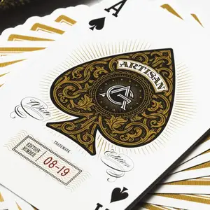 Druck Poker Magic blanke Erwachsene Casino schwarze PVC-Papier-Kunststoff-Sublimationslogo benutzerdefinierte US-Spielkarten