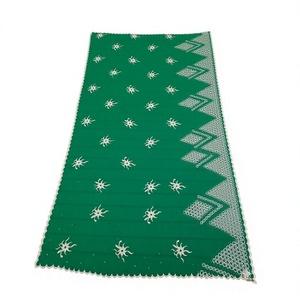 Châle en mousseline pour femme, broderie étoilée, motif géométrique ajouré festonné, léger et respirant, vente en gros, OEM ODM personnalisé - Product Image 2