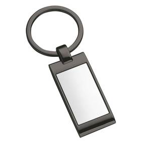 Llavero Rectangular BRUNIT con Diseño Moderno, Impresión UV, en Aleación Metálica, con Logotipo Personalizado y Portamonedas - Product Image 1