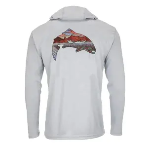 Op Maat Gemaakte Uv-Zonwering Sublimatie Lange Mouw Vishemden Hoody Vissen Dragen Snel Droog Vissen Jersey