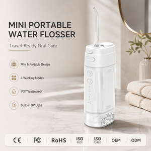 <span class=keywords><strong>Irrigador</strong></span> Bucal Portátil Mini OEM/ODM, Inalámbrico, Resistente al Agua IPX7, 4 Modos, Tanque Extraíble <span class=keywords><strong>de</strong></span> 180 ml, para Viajes y Cuidado <span class=keywords><strong>de</strong></span> Aparatos Ortodóncicos - Product Image 1