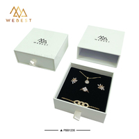 Boîte à bijoux rigide en gros Webest, emballage personnalisé pour bijoux avec ruban de tirage pour bagues, colliers et boucles d'oreilles