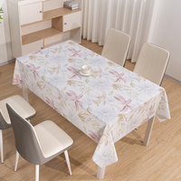 Rouleau de nappe en PVC imprimé feuille d'or soyeuse RNPT pour restaurant, housse de table rectangulaire anti-taches