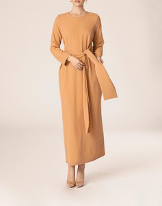High Quality Wrap and Tie Abaya Women Muslim Dress <strong>Clothing</strong> <strong>Manufacturers</strong> Floor-Length Shiny Satin Abaya Kimono Muslim Dress - Product Image 3