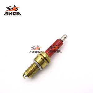 หัวเทียนเซรามิกสีแดง SNOR รุ่น A7TC สำหรับรถมอเตอร์ไซค์ฮอนด้า ดรีม100 เวฟ100 ยามาฮ่า จ็อก50 บาจาจ บีเอ็ม100 ซีที100 อะไหล่เปลี่ยนหัวเทียน - Product Image 4