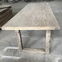 Meubles de salle à manger, table à manger antique rétro, table à manger en bois massif récupéré, 8 places, pour la cuisine