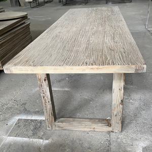 Muebles de Comedor, Mesa de Comedor Antigua Retro, Mesa de Comedor de Madera Maciza Reciclada para 8 Personas, para Cocina - Product Image 3