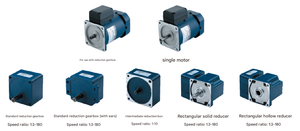 Moteur à engrenages métalliques à haute efficacité 60W Signle-Phase Micro moteur de réduction avec réducteur à arbre plein rectangulaire - Product Image 3