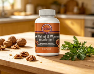 Capsules végétaliennes de soutien digestif à base de noix noires et d'armoise, de haute qualité, marque privée, vente en gros OEM/ODM - Product Image 6