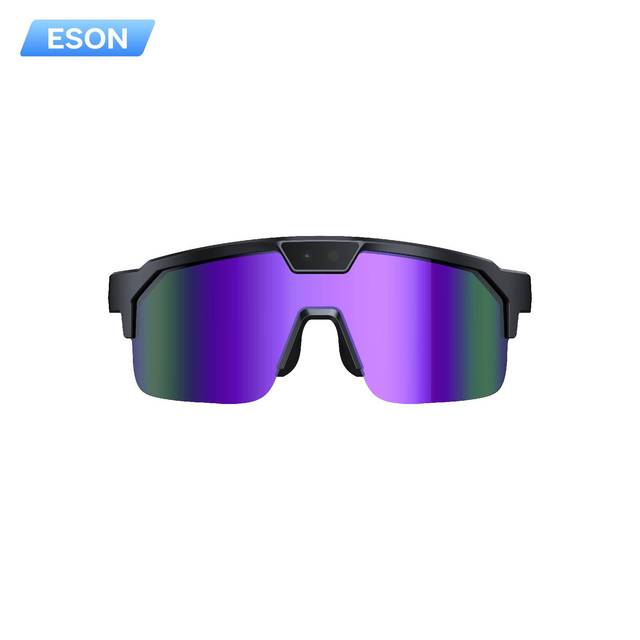 ESON AI Smart Glasses with Camera 1200P Record Wireless Audio UV400 Sport Sunglasses for Cycling Fishing Outdoor Protection