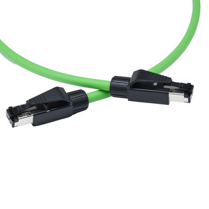 Profinet RJ45 Industrial M8 Cabo 180 graus blindado CAT6 CAT7 Soldagem de dupla face Cordest Din Cabo RJ45 Interface de rede - Product Image 2