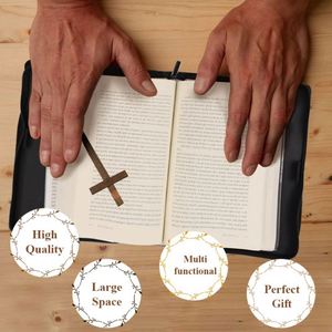 Embossed Logo Polyurethane Leather Spiral A3 Address <b>Book</b> Cover with Safety Strap Design - Product Image 4