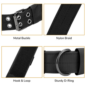Heavy Duty Metal Pin Hebilla Nylon <span class=keywords><strong>Dog</strong></span> Colla Correas ajustables duraderas Collares de trabajo para perros grandes - Product Image 3