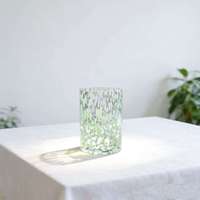 Verre soufflé à la main de haute qualité, personnalisé, coloré et à pois, design moderne, pour jus et eau, réutilisable, sans danger pour les aliments, compatible lave-vaisselle et micro-ondes