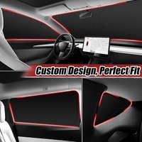 Pare-soleil de vitre latérale de voiture Pare-soleil de pare-brise avant et arrière pour Tesla Model 3 Model Y accessoires