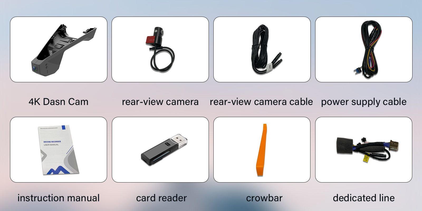 Caméra avant + caméra arrière 1080P