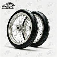 Surron Light Bee X 17 Zoll Supermoto Radsatz Silber-Chrom-Felgen 70/90 90/80-17 Straßenreifen für LBX Elektro-Dirtbike