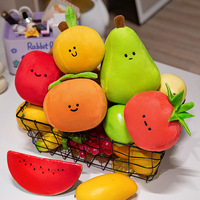Kawaii fruit knuffelspeelgoed, zacht oranje appel, persimmon, peer, tomaat pop, schattig knuffeltje, klein decoratie-artikel voor thuis, bruiloftdecoratie, cadeau