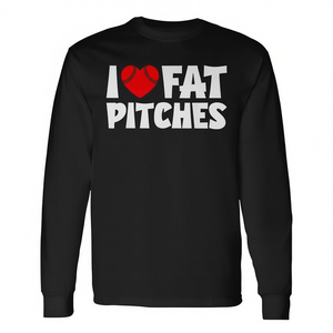 T-shirt à manches longues I Love Fat Pitches Heart Baseball - Product Image 2