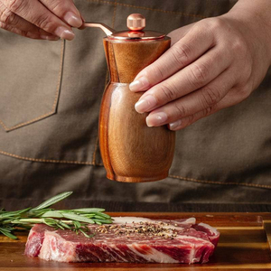 <span class=keywords><strong>Moulin</strong></span> à <span class=keywords><strong>poivre</strong></span> manuel écologique en bois d'acacia Jiuxin Creative Vase pour <span class=keywords><strong>poivre</strong></span> noir, <span class=keywords><strong>poivre</strong></span> du Sichuan, sel rose – Bouteille de broyage occidentale - Product Image 3