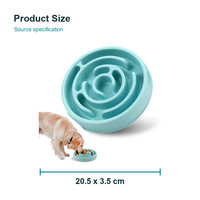 Gamelle anti-glouton pour chien, bol labyrinthe en plastique solide, utilisation intérieure, facile à nettoyer, pour une alimentation lente, 20,5 cm, pour petits et moyens chiens, vente en gros