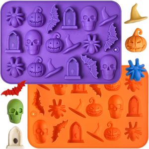 18 Cavity Halloween Pumpkin Hat 662 Silicone Mold - Silicone Chocolate Mould for DIY Candy/Biscuit & Silicone <b>Cake</b> Decoration - Product Image 1