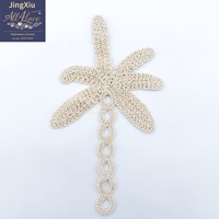 Patch brodé personnalisé en coton avec motif palmier et coquillage, à coudre sur les vêtements, accessoires pour vêtements de plage, robes et sacs