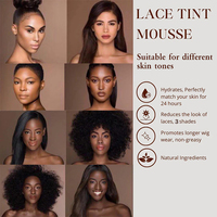 BELLEZON Mousse Teintante Marron Effet Peau pour Cheveux Africains, Perruques en Dentelle, Closures et Frontals – Marque Privée