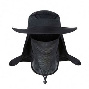 Vente en gros de chapeaux à logo personnalisé pour les activités de plein air d'été Protection solaire avec cordes pour la pêche, le ski, le voyage et le cyclisme - Product Image 6