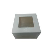 Boîte à gâteau en carton autoportante de haute qualité pour mariage, avec revêtement UV, dorure à chaud, lamination mate recyclée, finition caméra