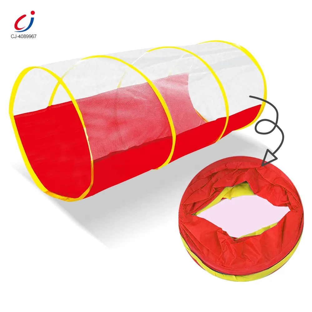 Chengji fun toys baby indoor game pop up play kids tunnel tent portable pop up crawl children tunnel play tent toy