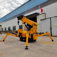 Grue araignée sur chenilles diesel de 2 tonnes, 7 mètres, système hydraulique certifié CE, manutention de matériaux