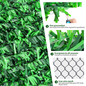 Trang trí nhân tạo cỏ hàng rào màu xanh lá cây không thấm nước tổng hợp Turf dài dịch vụ cuộc sống trang trí cỏ tường - Product Image 3