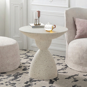 Table basse ronde en marbre, durable, style mid-century modern, luxe léger, pour hôtel et salon, facile à nettoyer - Product Image 3