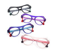 Monturas Ópticas de Acetato Premium para Mujer, Estilo Vintage Ojo de Gato, Transparentes, Gafas de Lectura de Color, Lentes de Moda al por Mayor