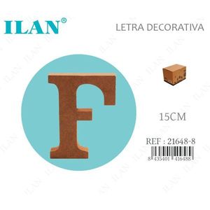 ILAN Lettera Decorativa in Legno F 15Cm per Decorazione Murale - Product Image 1
