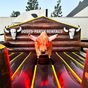 Toro Mecánico Comercial para Adultos, Máquina <span class=keywords><strong>de</strong></span> Juego Inflable Roja para Exteriores, Toro Mecánico Infantil - Product Image 2