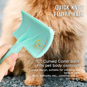 <span class=keywords><strong>Brosse</strong></span> en acier inoxydable portable facile à utiliser pour l'épilation des chats et des chiens Meilleurs peignes pour animaux EUR PET Meilleures ventes avec logo personnalisé - Product Image 2