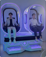 Cine de Realidad Virtual 9D con Silla Doble Tipo Huevo, Diseño Moderno para Interiores, Hogar, Centros Comerciales, Aeropuertos, Jardines Públicos y Salas de Juego