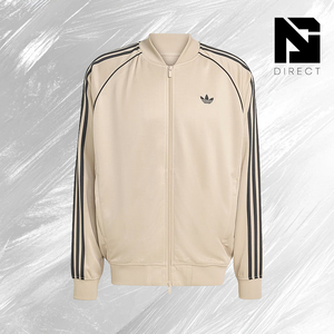 ADIDAS SST Adicolor เสื้อแจ็กเก็ตแขนยาวสีเบจผู้ชายมีซิปคอตั้งสไตล์สปอร์ตแจ็คเก็ตฤดูใบไม้ร่วง - Product Image 1
