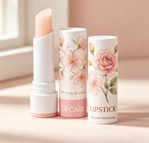 Eco Friendly 100% Biodegradable Recyclable Custom Cylinder Lip Balm Tube with Gold <b>Foil</b> Kraft Paper Packaging and Magnet - Product Image 5