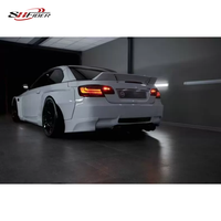 Kit carrosserie large en fibre de verre Série 3 M3, pour pare-chocs avant, aileron arrière et ailes de BMW E92 E93