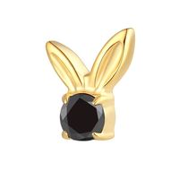 Bijoux de piercing en titane ASTM F136 Eternal Metal pour oreilles de lapin, nombril et labret, avec embouts filetés internement