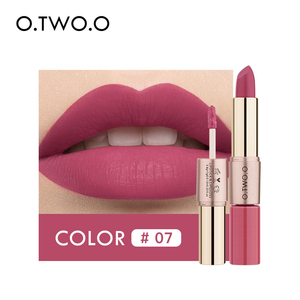 MLM Velvet Matte Liquid <b>Lip</b> Gloss Double Ended Lipstick Long Lasting Moisturizing High Pigment Multicolor Daily Beauty Makeup - Product Image 6