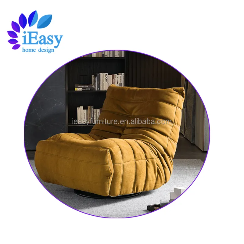 iEasy furniture hot sales OEM velvet couch comfy Minimalist Living room tatami sofa chair relax lazy sofa set floor sofa couch